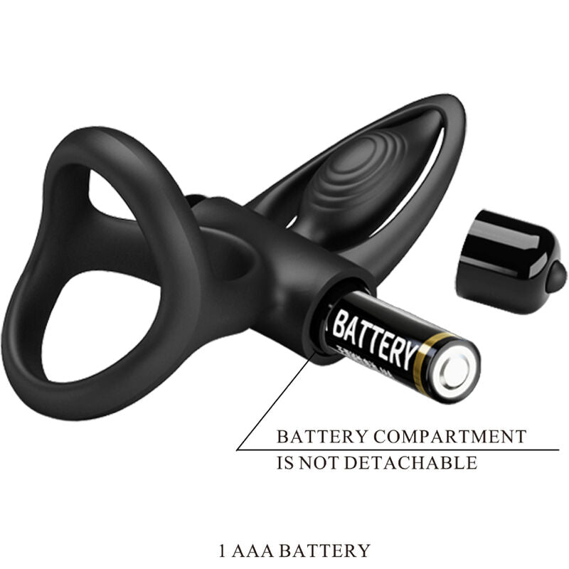 PRETTY LOVE - ANEL VIBRATÓRIO COM 10 VIBRAÇÕES EM SILICONE PRETO