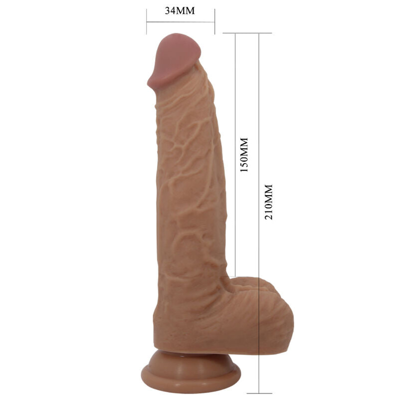 PRETTY LOVE - JONATHAN DILDO DE SILICONE 3 VIBRAÇÕES + 3 MEDIDAS DE INSERÇÃO CONTROLO REMOTO 21 CM