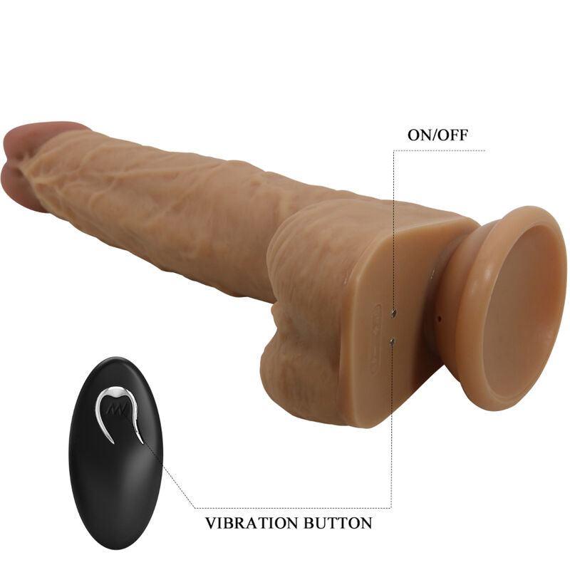 PRETTY LOVE - JONATHAN DILDO DE SILICONE 3 VIBRAÇÕES + 3 MEDIDAS DE INSERÇÃO CONTROLO REMOTO 21 CM
