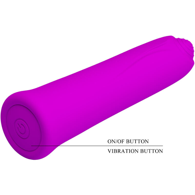 PRETTY LOVE - CURTIS MINI VIBRADOR SUPER POWER 12 VIBRACIONES DE SILICONA VIOLETA