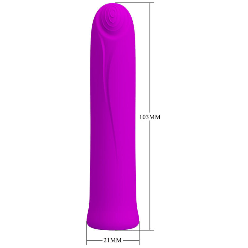 PRETTY LOVE - CURTIS MINI VIBRADOR SUPER POWER 12 VIBRACIONES DE SILICONA VIOLETA