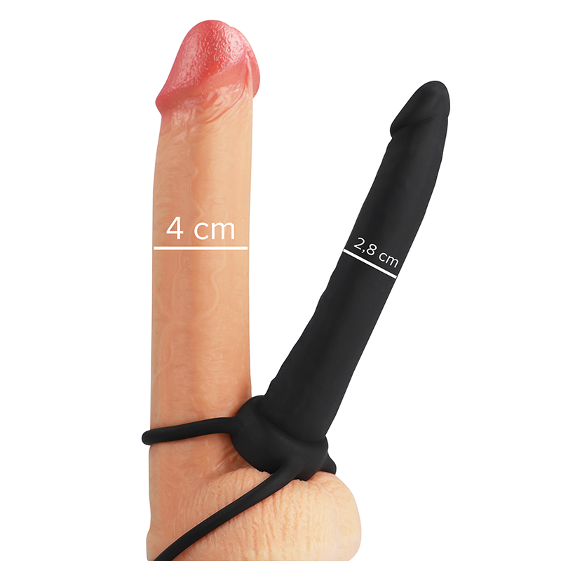 MITOLOGIA - COBI ONYX DILDO ANAL COM ANEL PARA PÊNIS E TESTÍCULOS 13 CM DE SILICONE