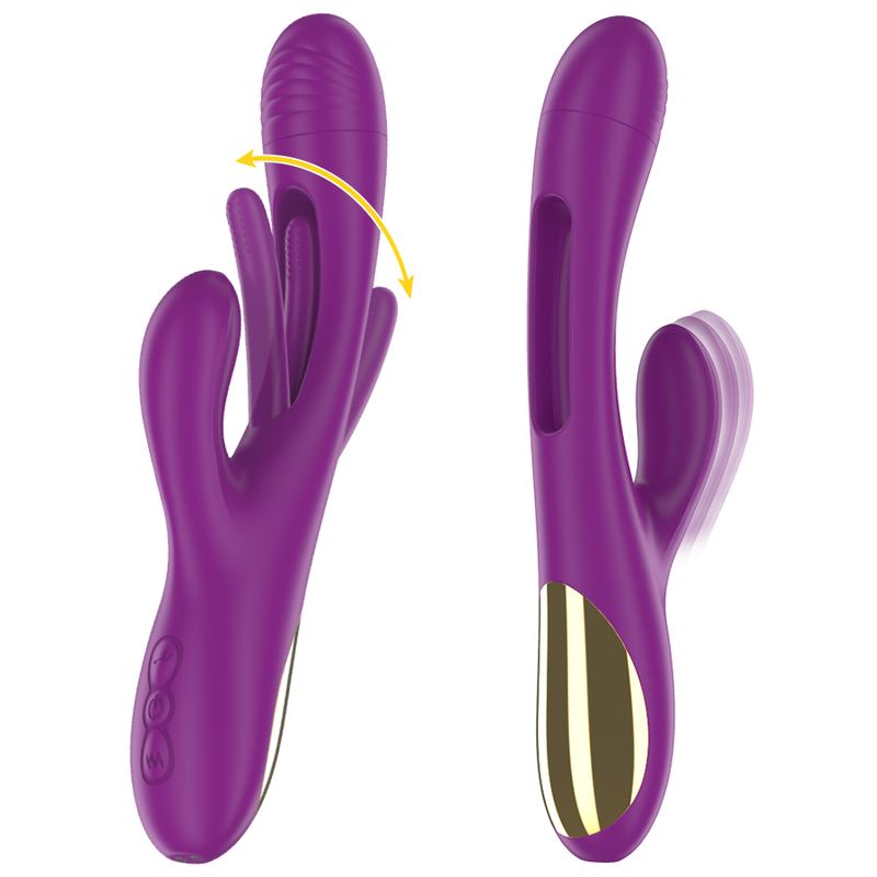 INTENSE - APOLO VIBRADOR MULTIFUNCIONAL RECARREGÁVEL 7 VIBRAÇÕES COM MOVIMENTO DE BALANÇO ROXO
