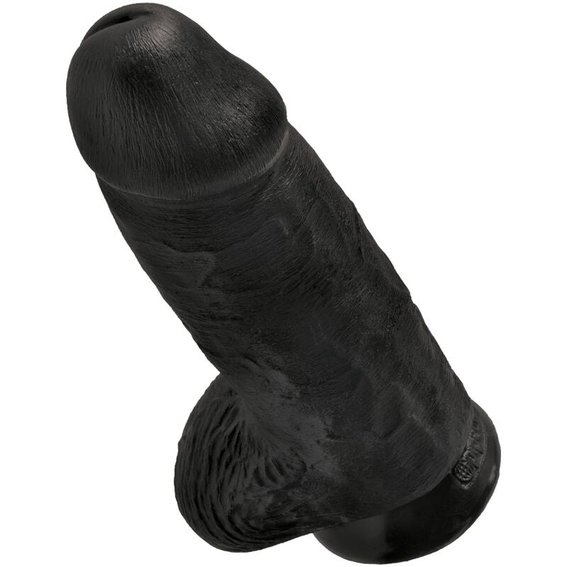 KING COCK - PÊNIS GORDINHO REALISTA DE 23 CM PRETO
