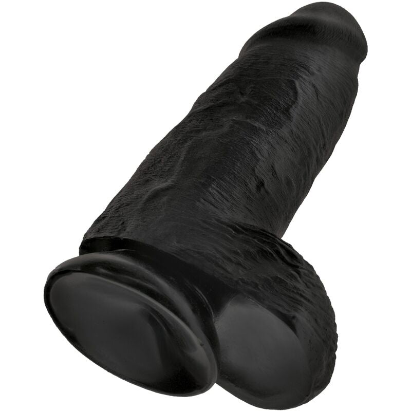 KING COCK - PÊNIS GORDINHO REALISTA DE 23 CM PRETO