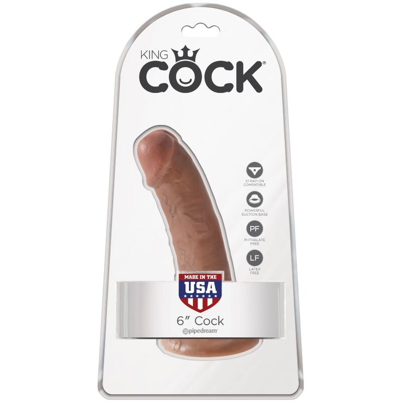KING COCK - PENE REALISTA 15 CM CARAMELO