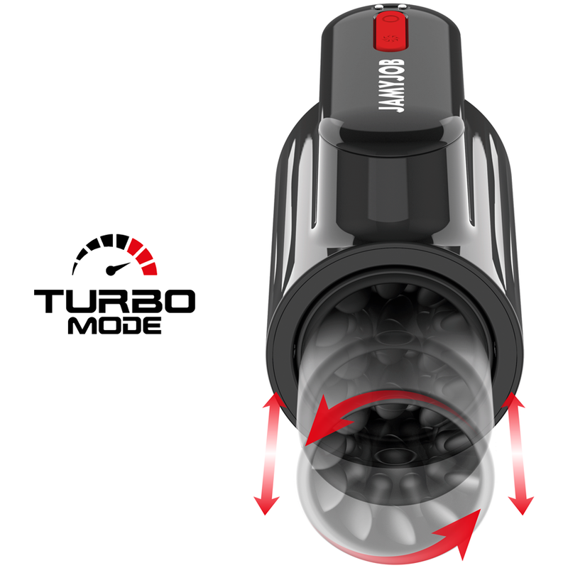 JAMYJOB - MASTURBADOR CON MODO TURBO, TECNOLOGÍA DE EMPUJE DE VÓRTICE Y ROTACIÓN DE 360°