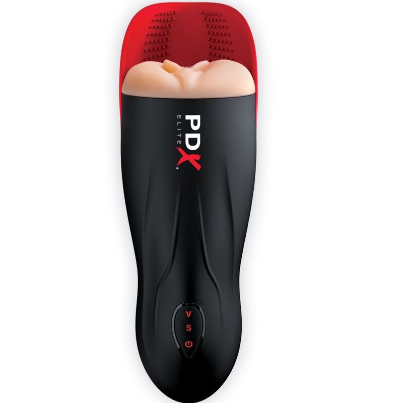 PDX ELITE - STROKER FUCK-O-MATIC VAGINA DOBLE VIBRACIÓN PENE Y TESTICULOS