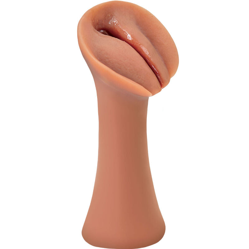 FETISH FANTASY EXTREME - ACARICIADOR DE ABERTURA RESBALADIZA DE SILICONA CARAMELO