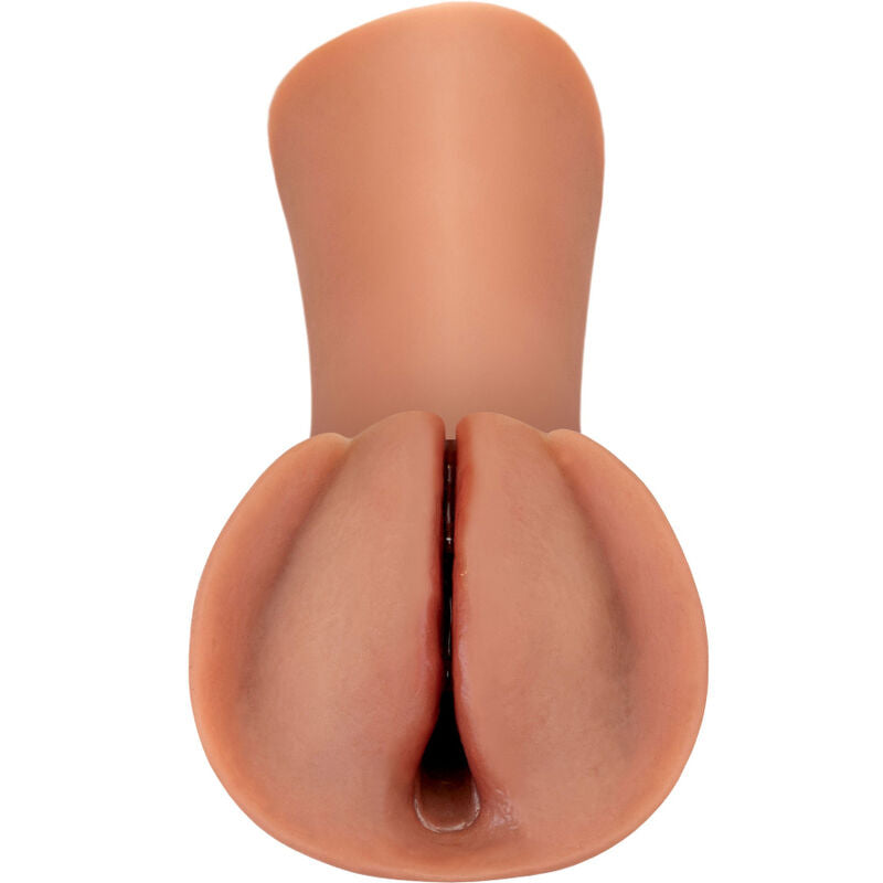 FETISH FANTASY EXTREME - ACARICIADOR DE ABERTURA RESBALADIZA DE SILICONA CARAMELO