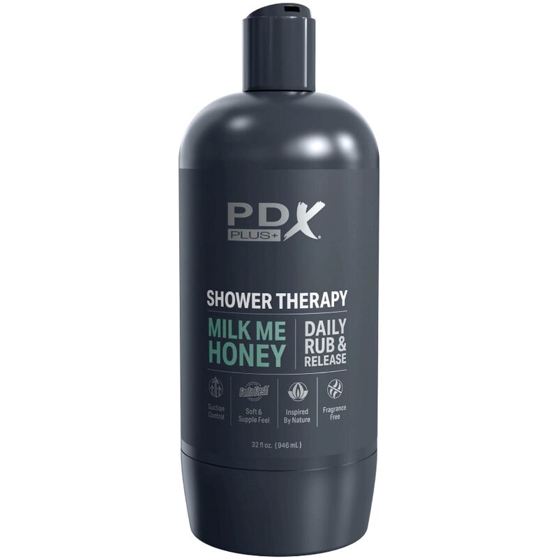 PDX PLUS - STROKER MASTURBADOR COM DESIGN DISCRETO DE FRASCO DE CHAMPÔ MILK ME HONEY