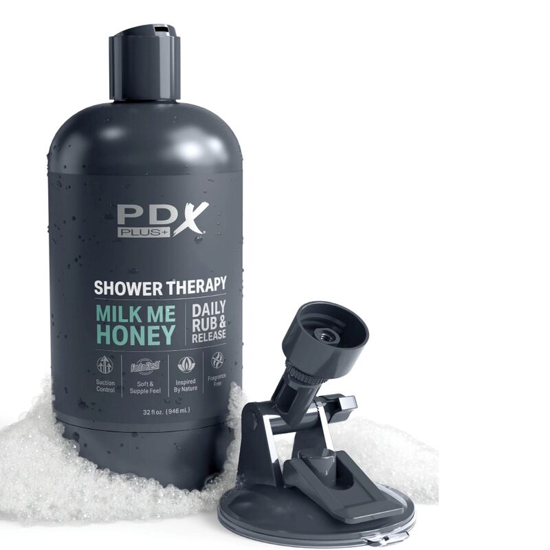PDX PLUS - STROKER MASTURBADOR COM DESIGN DISCRETO DE FRASCO DE CHAMPÔ MILK ME HONEY