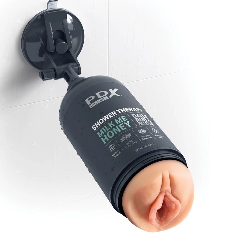 PDX PLUS - STROKER MASTURBADOR COM DESIGN DISCRETO DE FRASCO DE CHAMPÔ MILK ME HONEY
