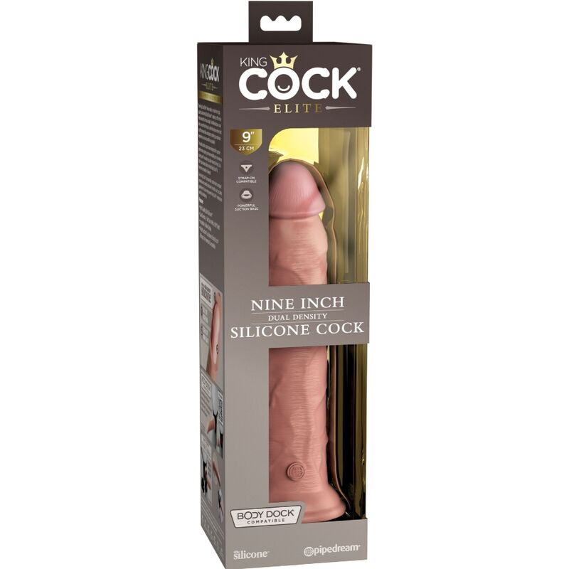 KING COCK - DILDO DE SILICONE REALISTA DE ELITE 23 CM