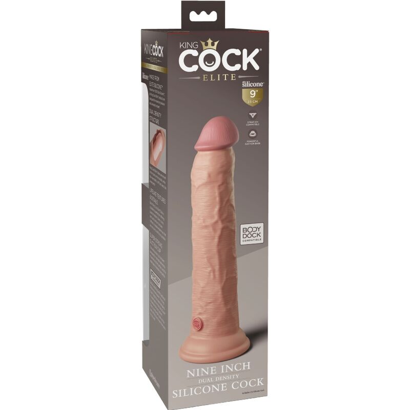 KING COCK - DILDO DE SILICONE REALISTA DE ELITE 23 CM