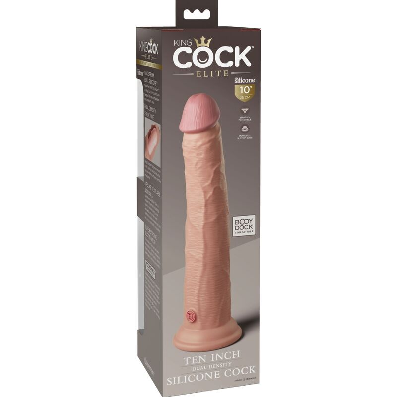 KING COCK - DILDO DE SILICONA REALISTA ELITE 25,4 CM