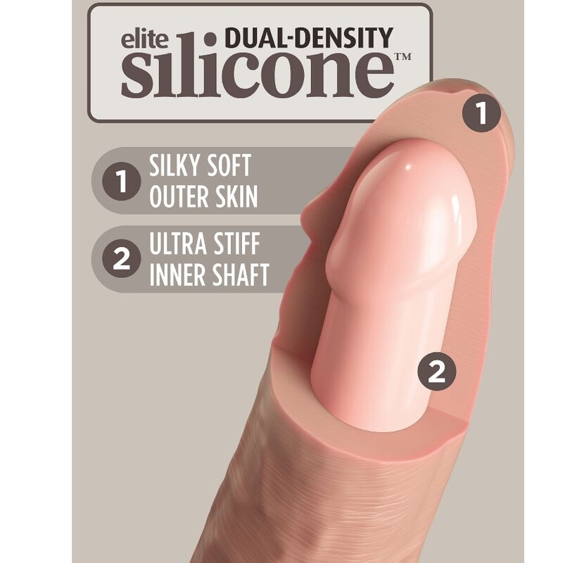 KING COCK - DILDO DE SILICONA REALISTA ELITE 25,4 CM