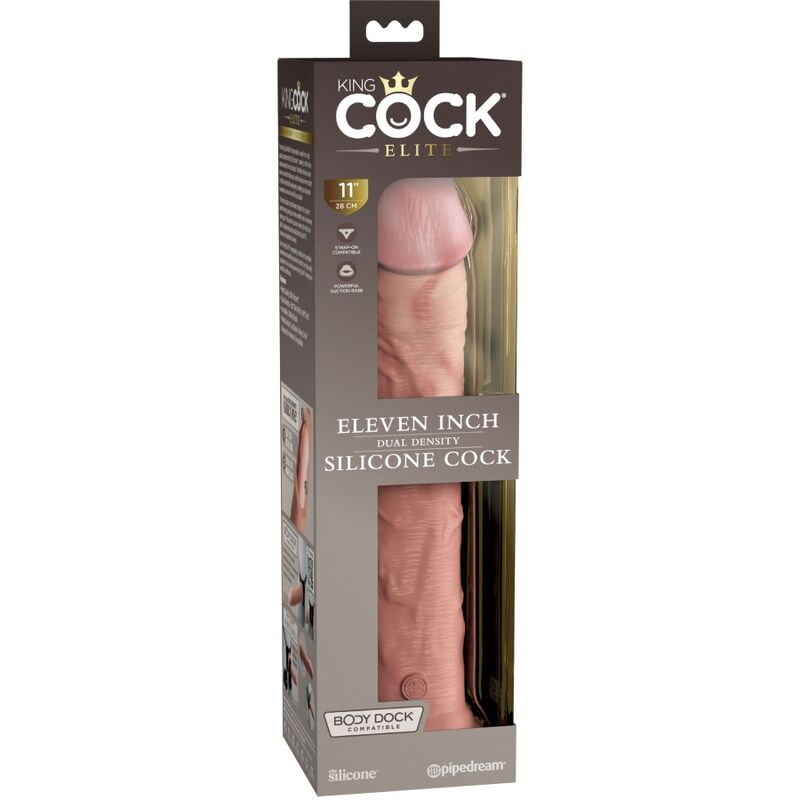 KING COCK - DILDO DE SILICONE REALISTA DE ELITE 28 CM