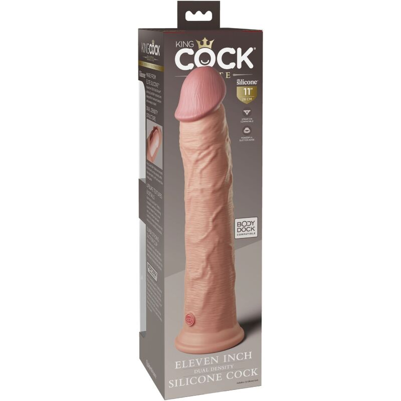 KING COCK - DILDO DE SILICONE REALISTA DE ELITE 28 CM