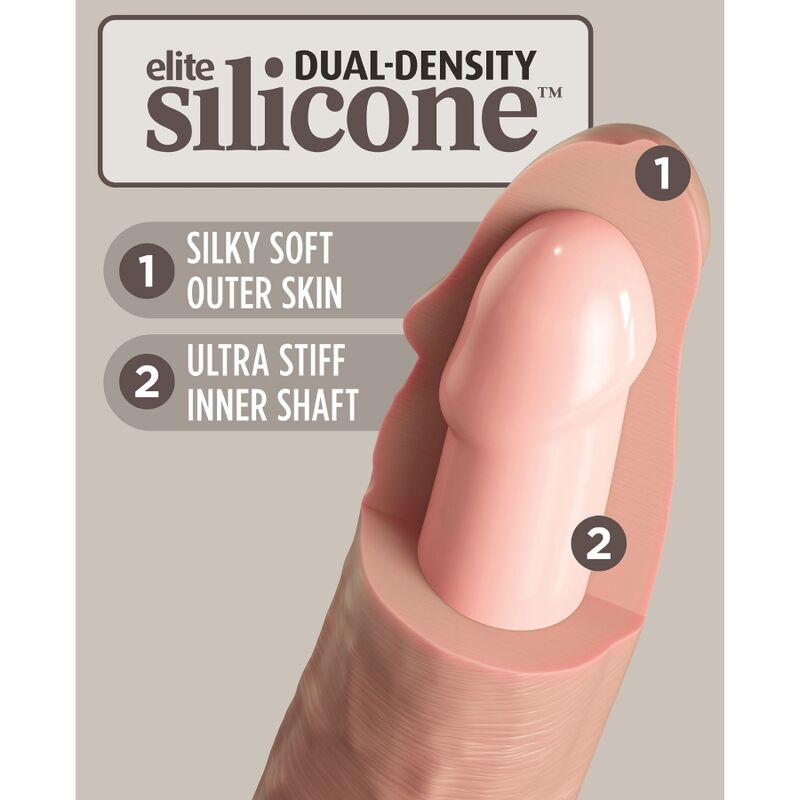 KING COCK - DILDO DE SILICONE REALISTA DE ELITE 28 CM