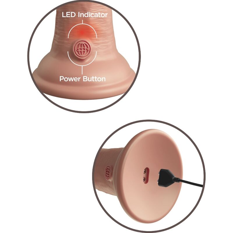 KING COCK - DILDO VIBRATÓRIO REALISTA DE ELITE EM SILICONE 20,3 CM