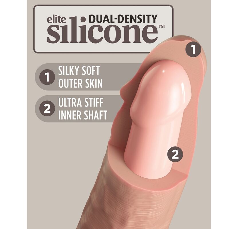 KING COCK - ARNÉS AJUSTABLE ELITE CON DILDO 15,2 CM PARA PRINCIPIANTES