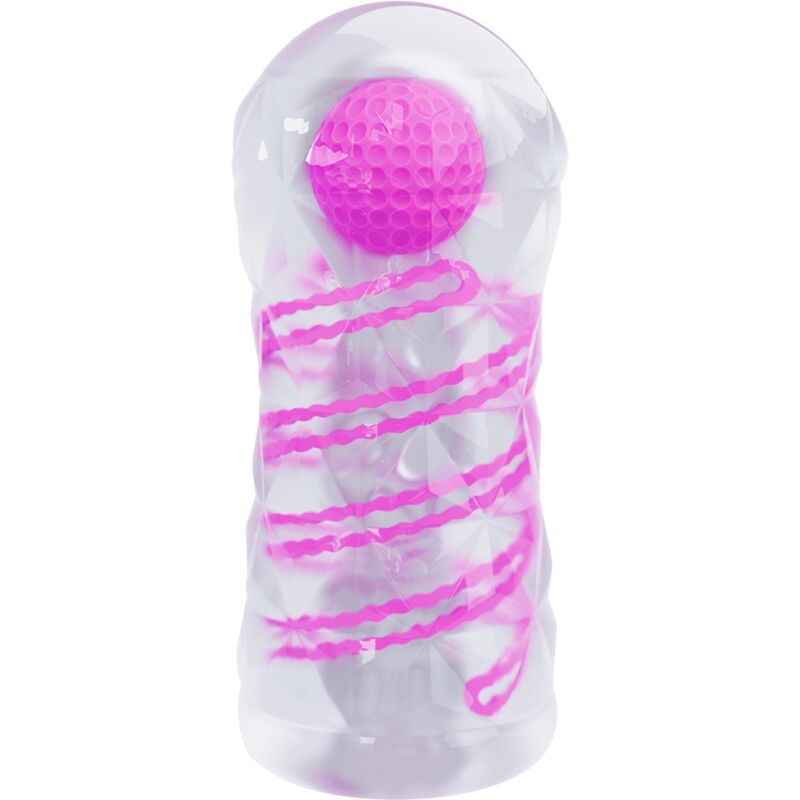 PRETTY LOVE - MASTURBADOR MASCULINO DE FANTASÍA CON ESPIRAL INTERNA Y BOLAS TRANSPARENTES
