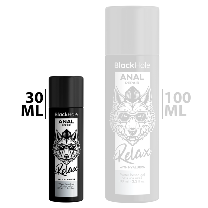 BLACK HOLE - REPARADOR ANAL RELAJACIÓN A BASE DE AGUA CON HIALURÓN 30 ML