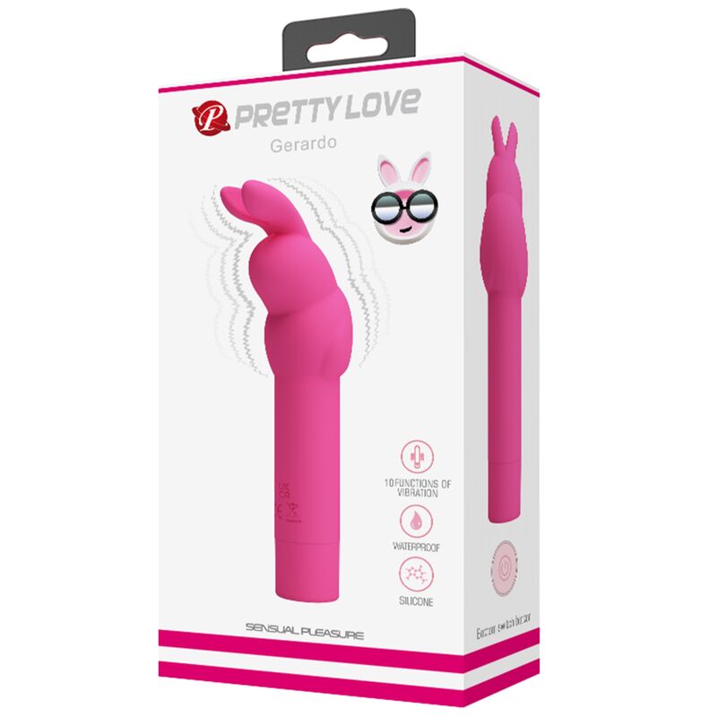 PRETTY LOVE - VIBRADOR DE SILICONA CONEJO FUCSIA GERARDO