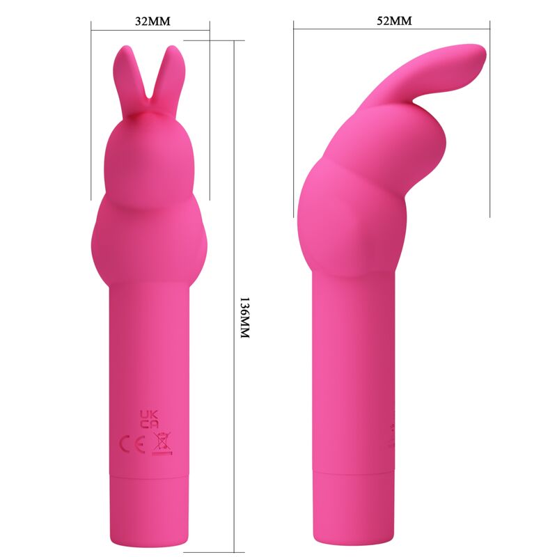 PRETTY LOVE - VIBRADOR DE SILICONA CONEJO FUCSIA GERARDO