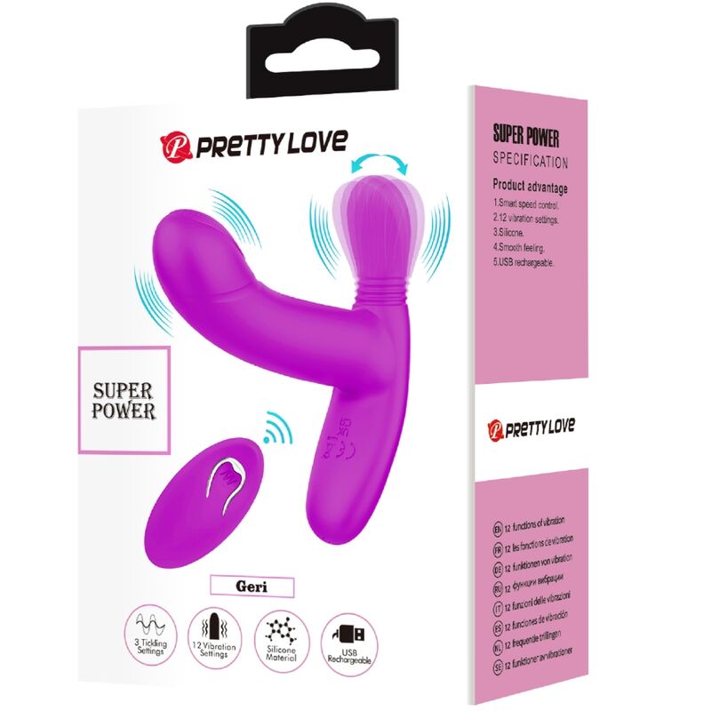 PRETTY LOVE - MASSAGEADOR DE CLITÓRIS GERI COM CONTROLO REMOTO ROSA