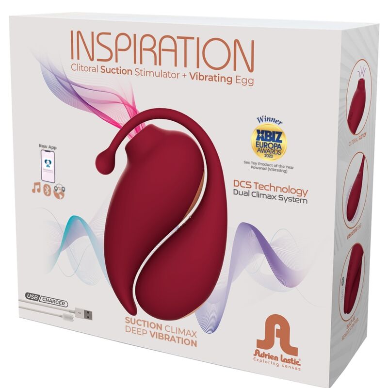 ADRIEN LASTIC - INSPIRATION CLITORIS SUCKER + RED VIBRATING EGG - FREE APP