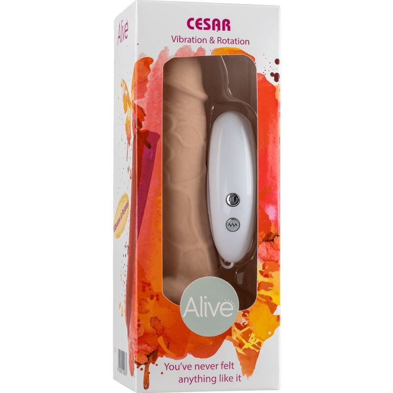 ALIVE - CESAR REALISTIC PENIS VIBRATOR & ROTATOR 17.5 CM