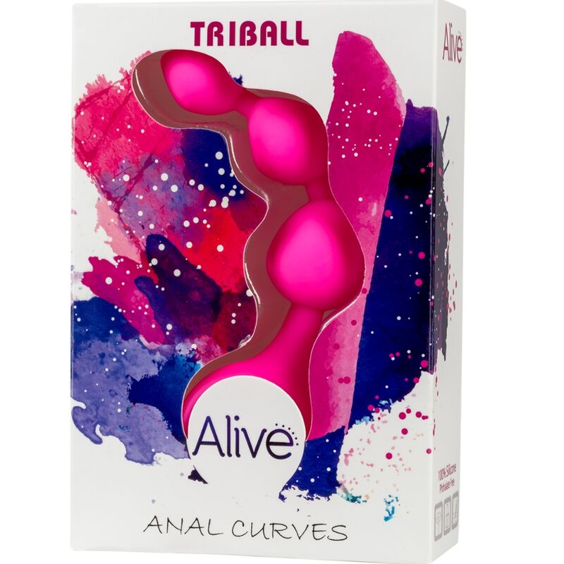 ALIVE - TRIBALL BOLAS ANAL SILICONE ROSA 15 CM