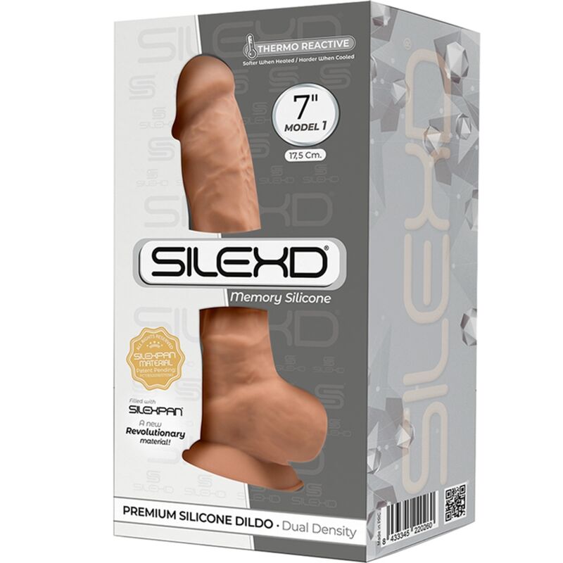 SILEXD - MODELO 1 PÊNIS REALISTA PREMIUM SILEXPAN SILICONE CARAMELO 17,5 CM