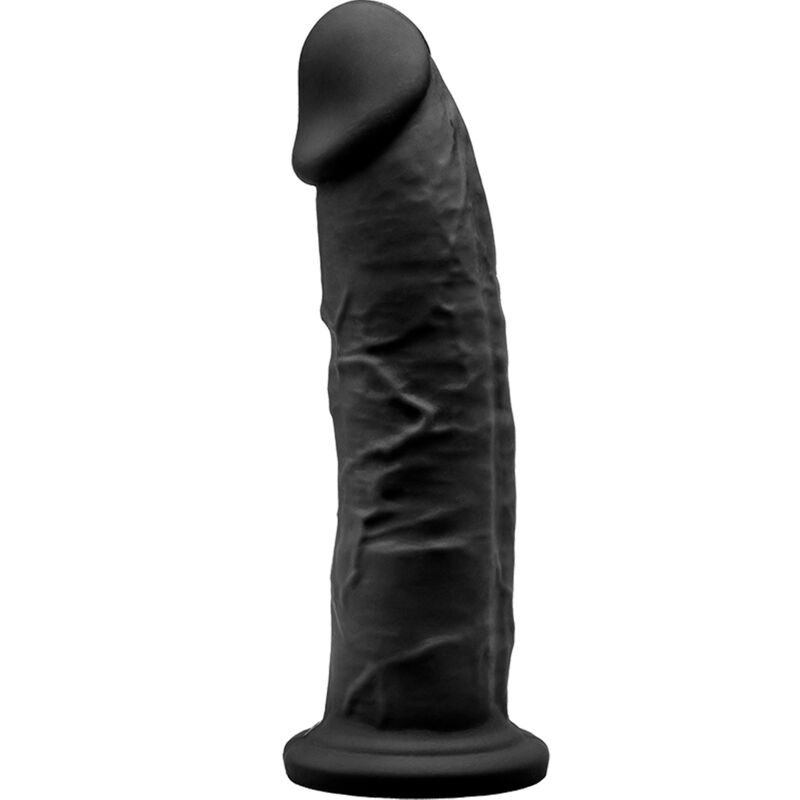 SILEXD - MODELO 2 PÊNIS REALISTA PREMIUM SILEXPAN SILICONE PRETO 19 CM