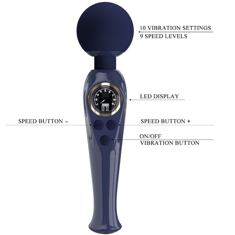 PRETTY LOVE - SKYLER VIBRATOR WAND AZUL