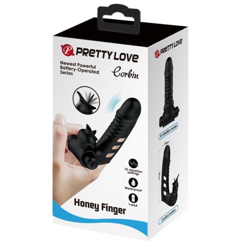 PRETTY LOVE - CAPA PARA DEDOS DO VIBRADOR CORBIN BLACK