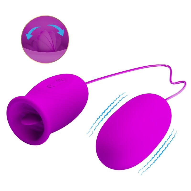 PRETTY LOVE - VIBRADOR RECARREGÁVEL DUAL EGG DAISY ROXO