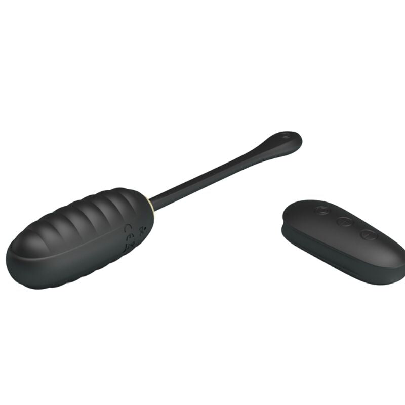 PRETTY LOVE - HUEVO VIBRADOR RECARGABLE DE LUJO DOREEN NEGRO CON CONTROL REMOTO