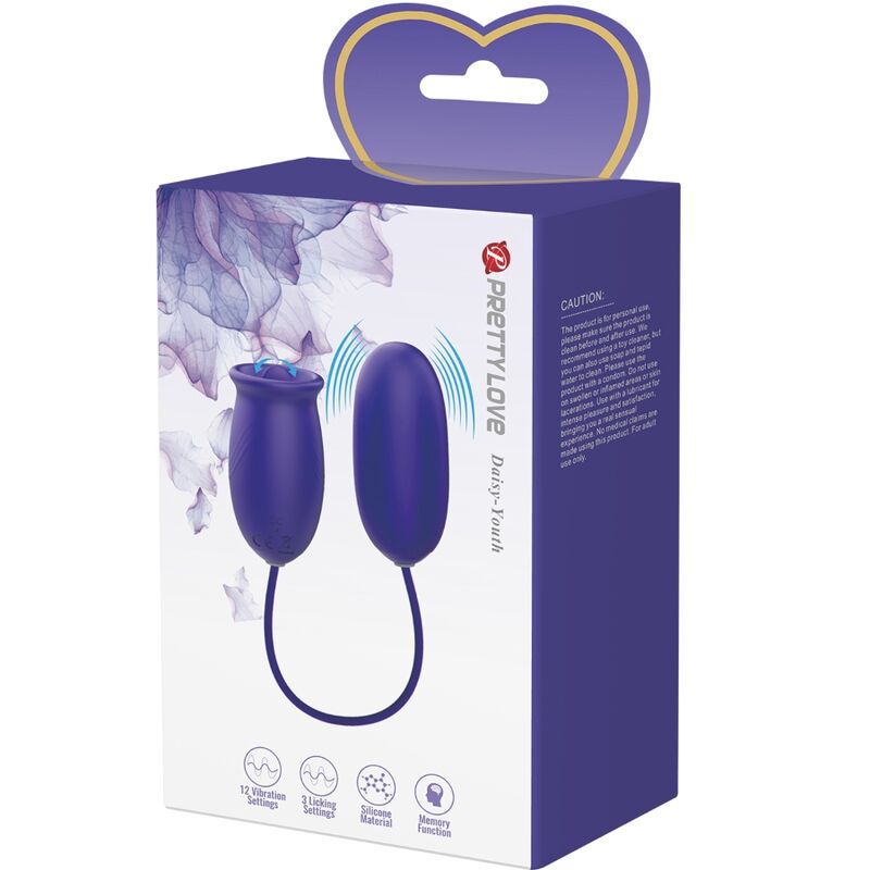 PRETTY LOVE - DAISY YOUTH VIOLET VIBRADOR RECARREGÁVEL E ESTIMULADOR