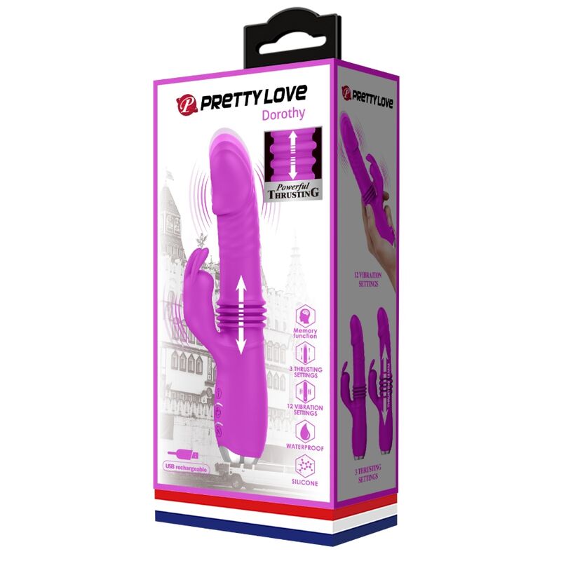 PRETTY LOVE - VIBRADOR COELHO RECARREGÁVEL DOROTHY ROXO