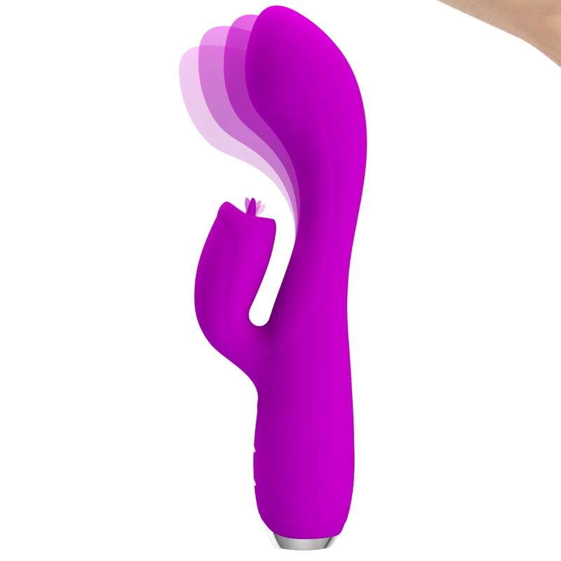 PRETTY LOVE - GLORIA VIBRADOR CONEJO RECARGABLE - IMPERMEABLE MORADO