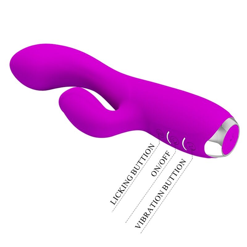 PRETTY LOVE - GLORIA VIBRADOR CONEJO RECARGABLE - IMPERMEABLE MORADO