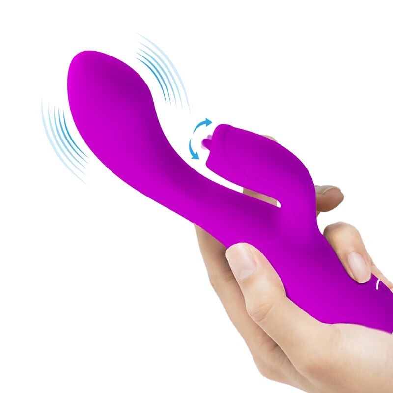 PRETTY LOVE - GLORIA VIBRADOR CONEJO RECARGABLE - IMPERMEABLE MORADO