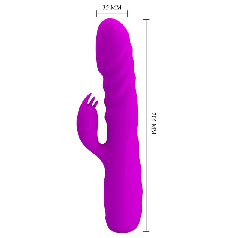 PRETTY LOVE - VIBRADOR CONEJO RECARGABLE MELANIE PURPLE