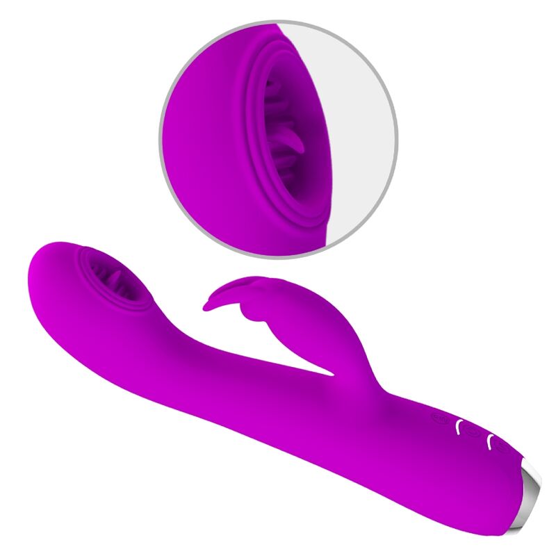 PRETTY LOVE - RACHEL VIBRADOR RECARGABLE CON ONDAS ESTIMULANTES MORADO