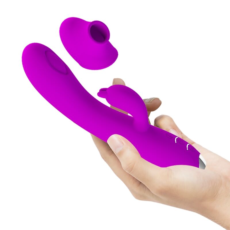 PRETTY LOVE - VIBRADOR REGINA - ONDAS ESTIMULANTES RECARGABLES MORADO