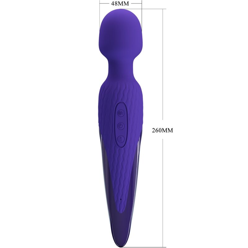 PRETTY LOVE - ANTONY YOUTH WAND VIBRATOR COM EFEITO DE CALOR VIOLETA
