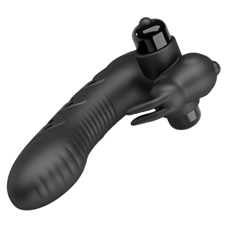 PRETTY LOVE - FUNDA PARA DEDO CON VIBRADOR VANCE BLACK RABBIT